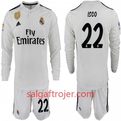 Real Madrid Fodboldtrøjer ISCO 22 Børn Hjemmebanesæt 2018/19 Langærmet Real Madrid Fodboldtrøjer ISCO 22 Børn Hjemmebanesæt 2018/19 Langærmet